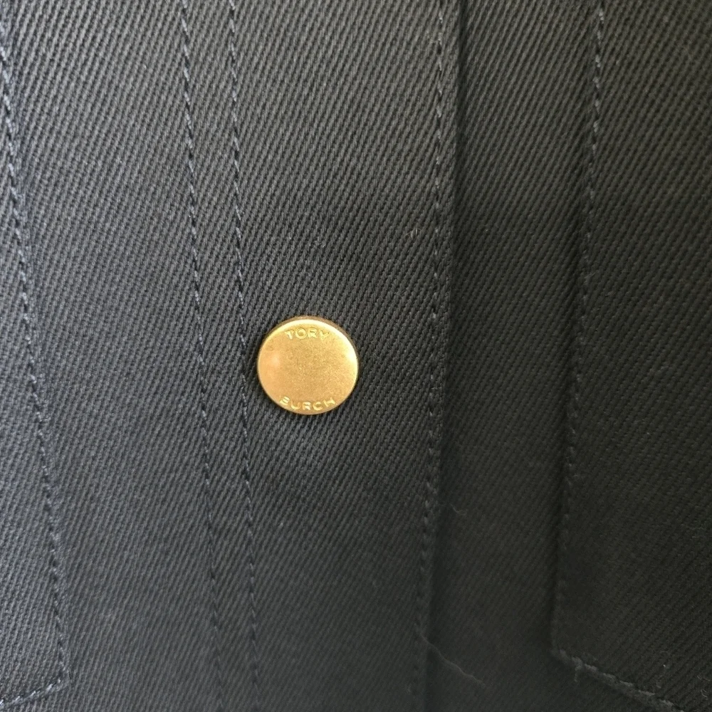 New Tory Burch Wool Sargent Pepper Front Button Long Sleeves Black Jacket 8 NWT
